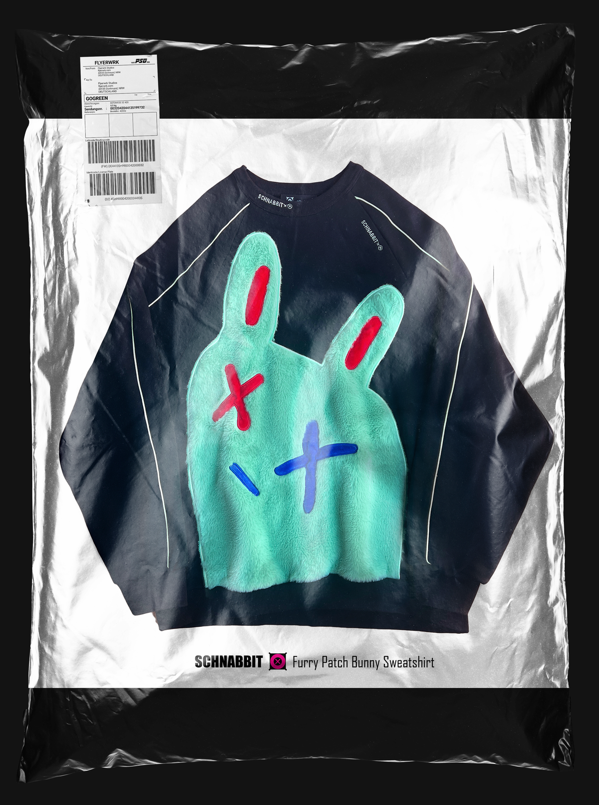 Furry Patch Bunny Sweatshirt
