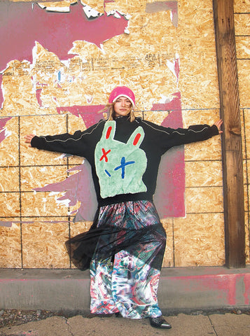 Furry Patch Bunny Sweatshirt