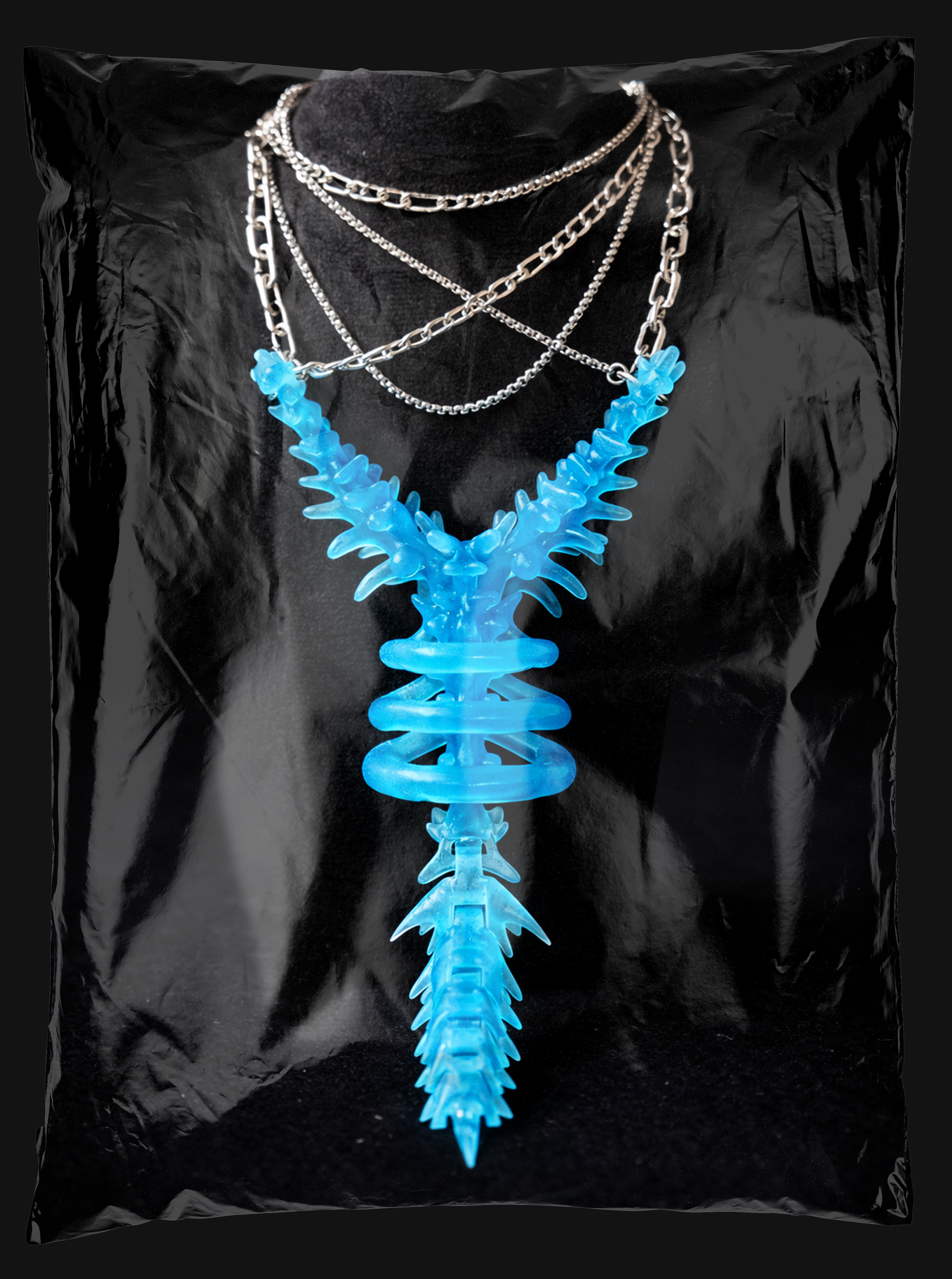 Spine Relic Necklace [Blue]