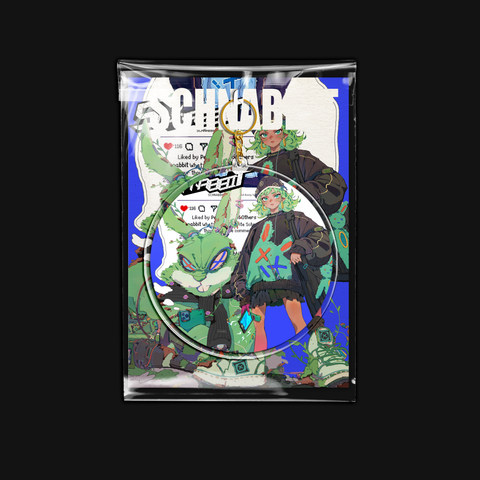 Avocado Swipe Buddy Round Keychain