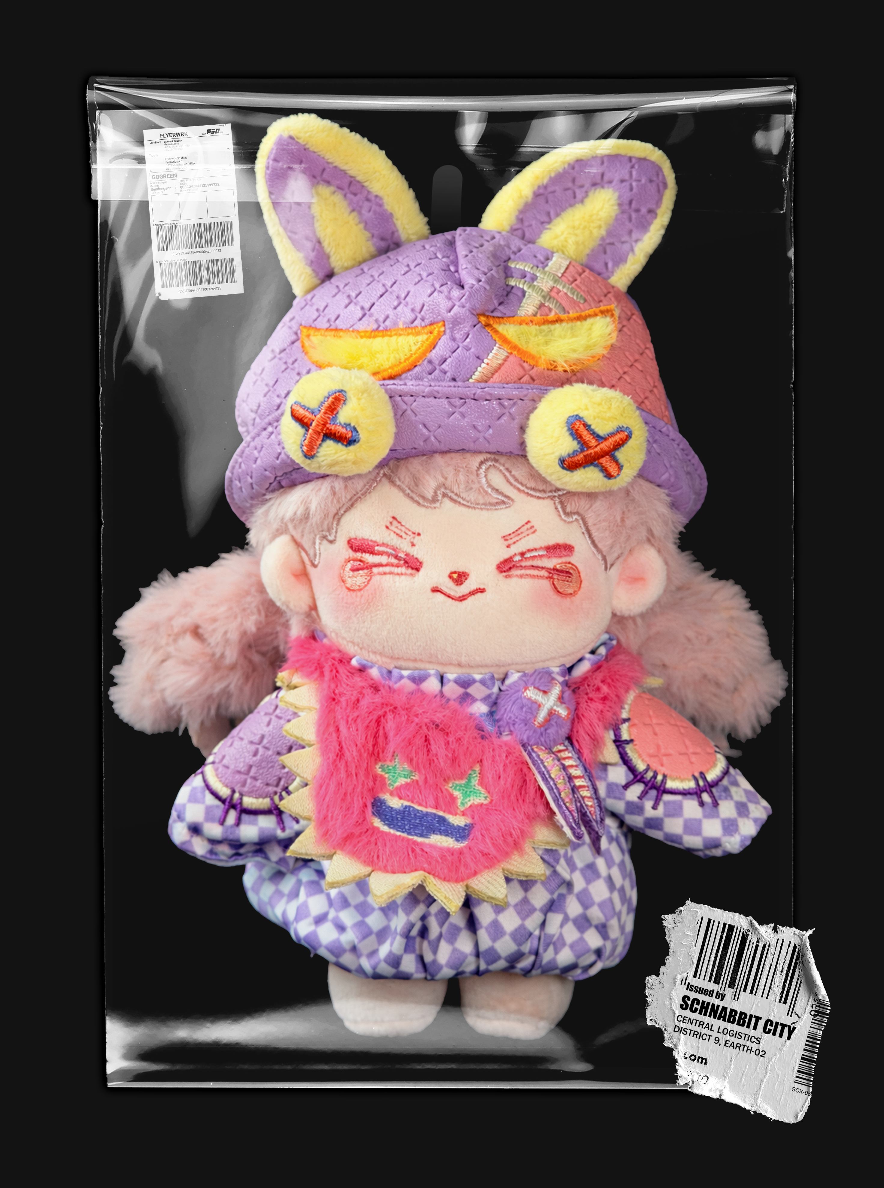 Schnabbit Peach Character Plush