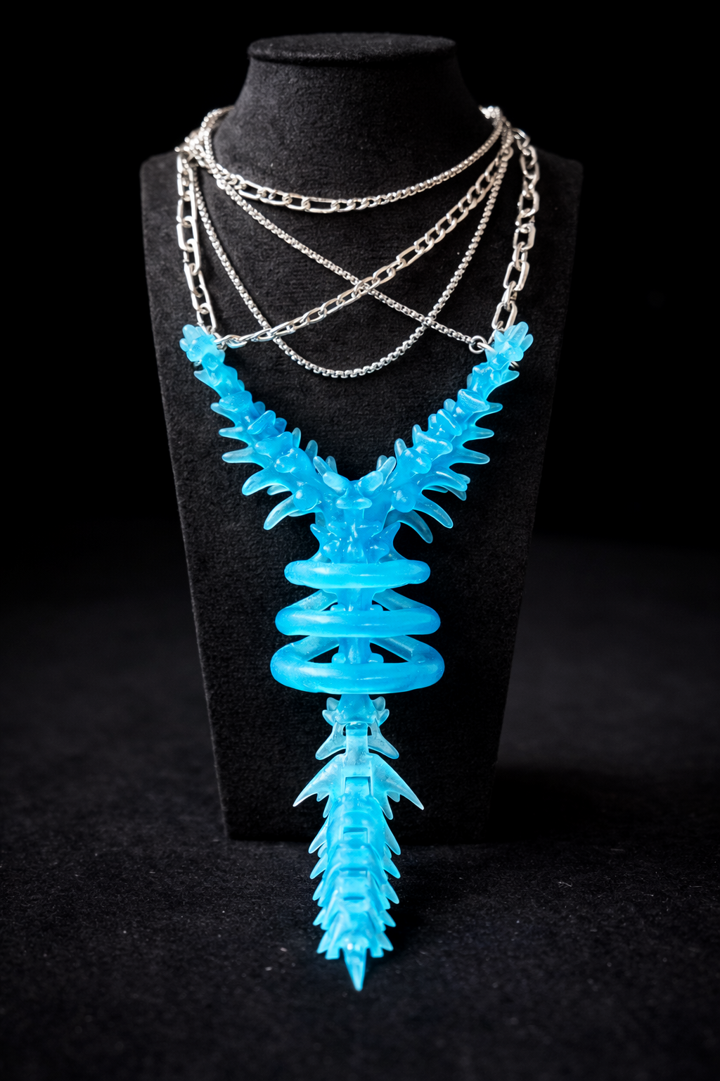 Spine Relic Necklace [Blue]