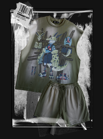 Croc Bunny Tee & Shorts Set