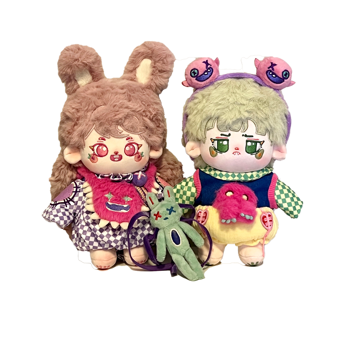 PRE ORDER Rabbit Peach × Crocodile Avocado Doll set