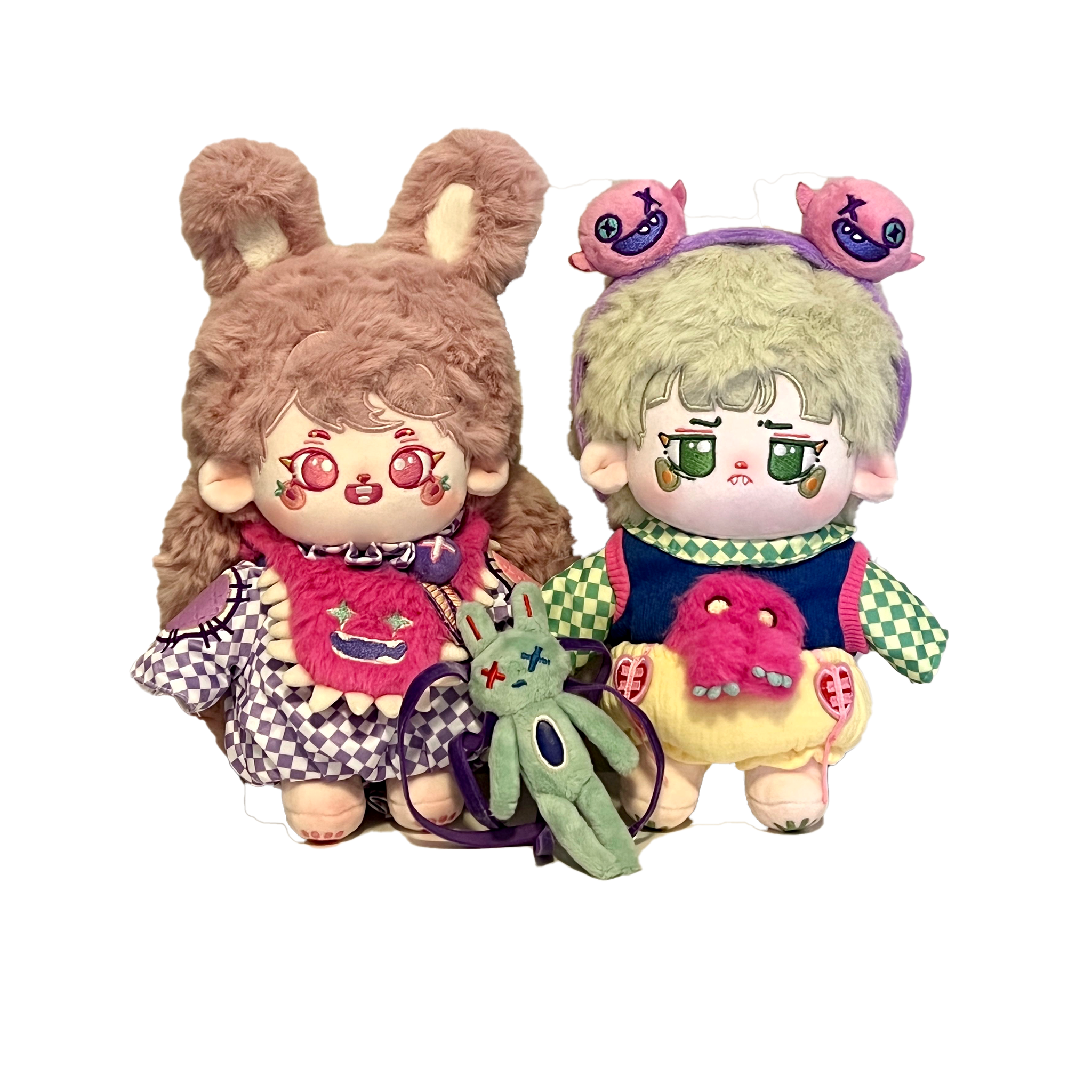 PRE ORDER Rabbit Peach × Crocodile Avocado Doll set